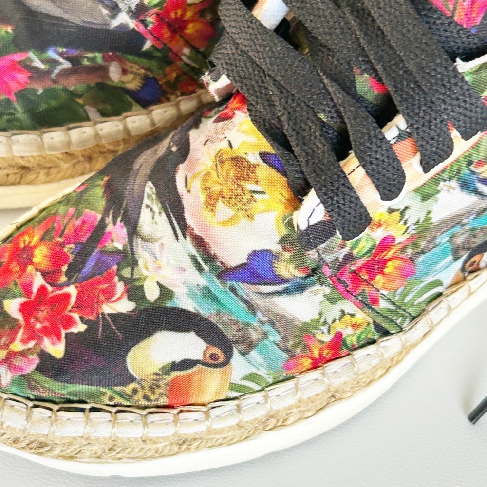 Free People Tropical Toucan Floral Espadrille Platform Jackson Sneakers‎ Size 37 - Picture 10 of 10